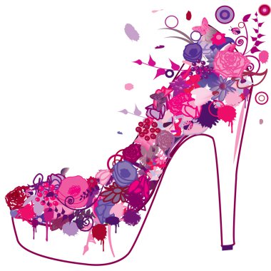 Grunge shoe clipart