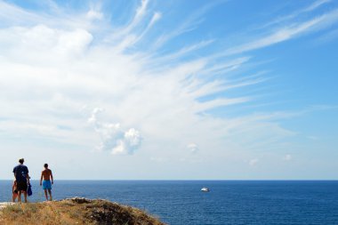 Karadeniz ve sudak City gökyüzünde bulut