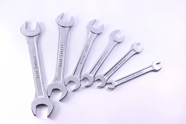 Conjunto de chaves metálicas mecânicas — Fotografia de Stock