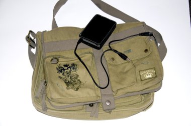 Mens Bag and External HD clipart
