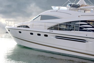 Luxury Yacht with Clipping Path clipart