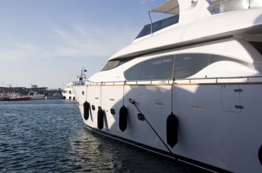 A Majestic Yacht in Dubai clipart
