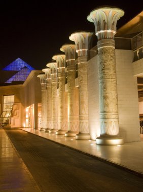 Pillar lines in wafi center Dubai clipart