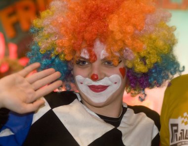 Colorful Clown in Dubai clipart