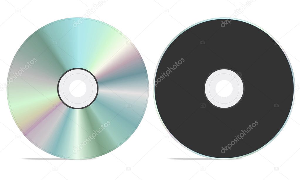 Blank CD front and back view.