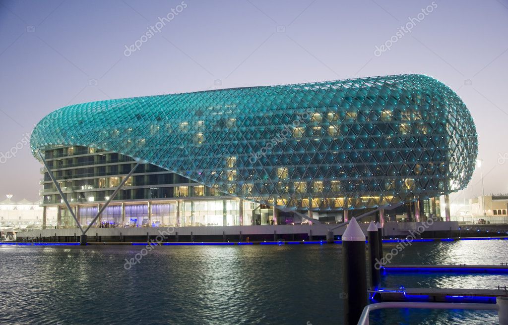 Yas Hotel overlooking the Marina — Stock Photo © creativei #9922789