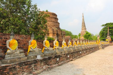 Ancient Buddha, Ayutthaya, Thailand. clipart