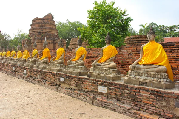 Boeddha in de oude stad ayutthaya. — Stockfoto