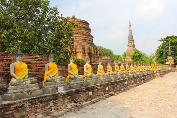 Oude Boeddha, ayutthaya, thailand. Stockfoto