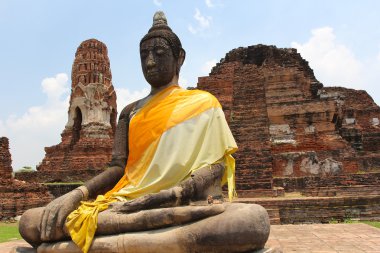 The Buddha and The pagoda, Ayutthaya clipart