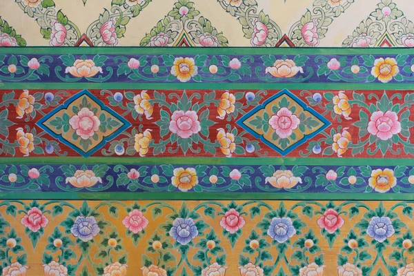 Design de motif thaï sur le mur — Photo