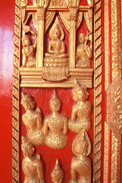 Ταϊλανδέζικο σχεδιασμό της πόρτας — Φωτογραφία Αρχείου