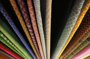 Colorful fabrics clipart