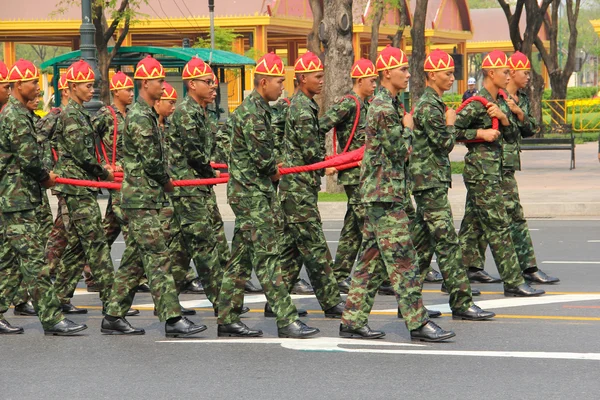 Main Press Center full-dress procession thailand — Stock Photo, Image