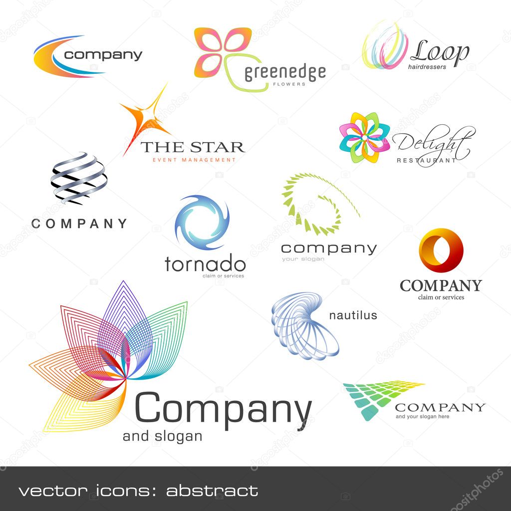Vector icons: abstract — Stock Vector