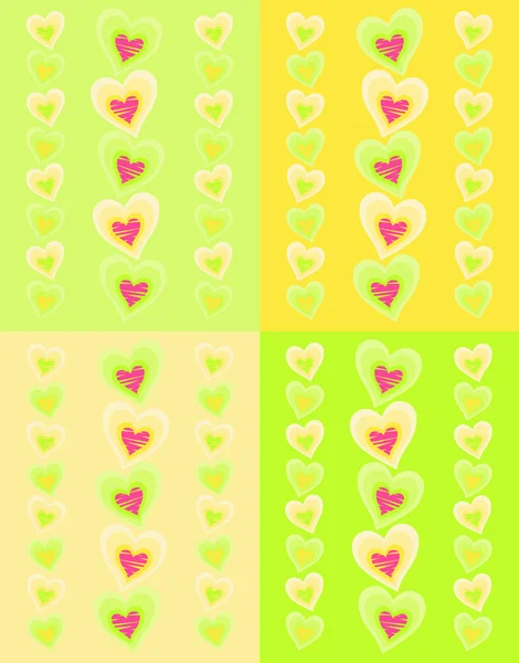 stock vector Pattern with pink hearts