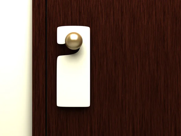 Blank sign on the door handle — Stock Photo, Image