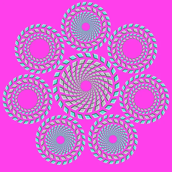 Lilac optical illusion — Stock Vector