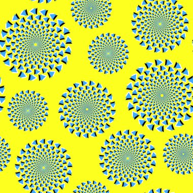 Yellow optical illusion clipart