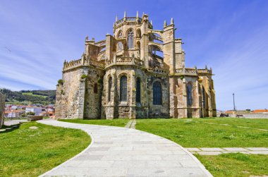 Church of St. Mary of Assumption, Castro Urdiales, Cantabria, Spain. clipart