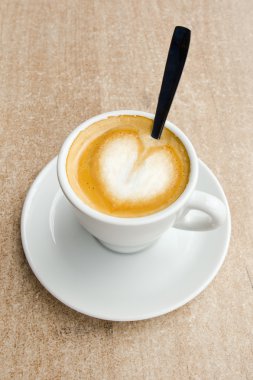 kahve kalp seviyorum.