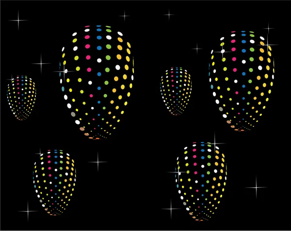 Underbara vektor natthimlen med ballonger Royaltyfria illustrationer