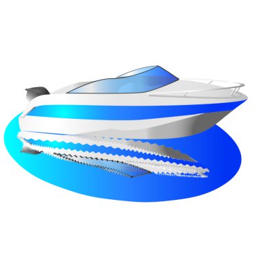 Motor yacht clipart