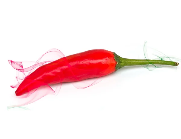 Red chili and smoke — Stock Photo, Image