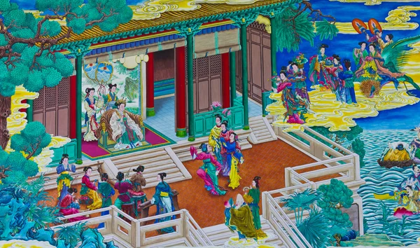 Китайская живопись. — стоковое фото