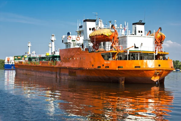 stock image Oil tanker on the Don river