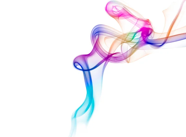 Colorful smoke on white background — Stock Photo, Image