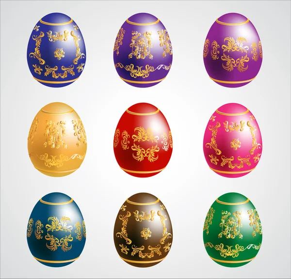 Easter Eggs Set — Stock Vector