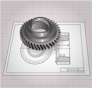 Auto Spare Part. Vector clip-art clipart