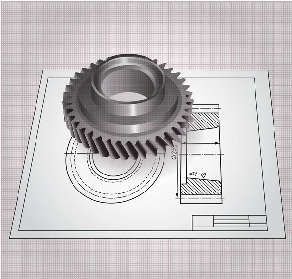 Auto Spare Part. Vector clip-art — Stock Vector