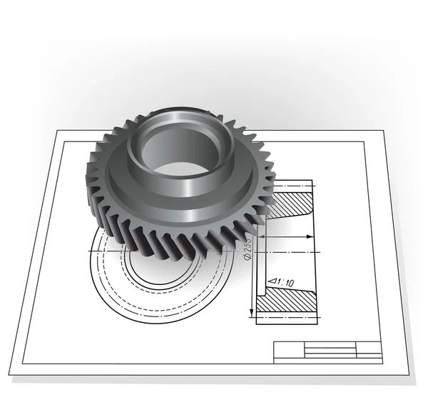Wheel gear. Vector clip-art — Stock Vector