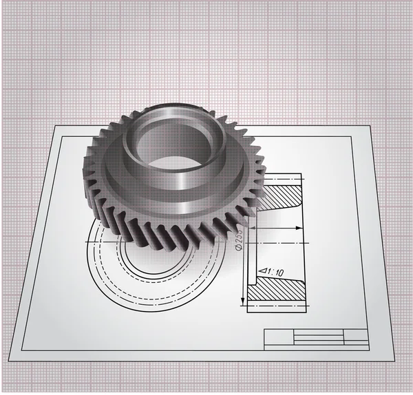 Wheel gear. Vector clip-art — Stock Vector