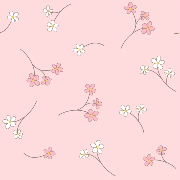 花とシームレスベクトルパターン — ストックベクタ