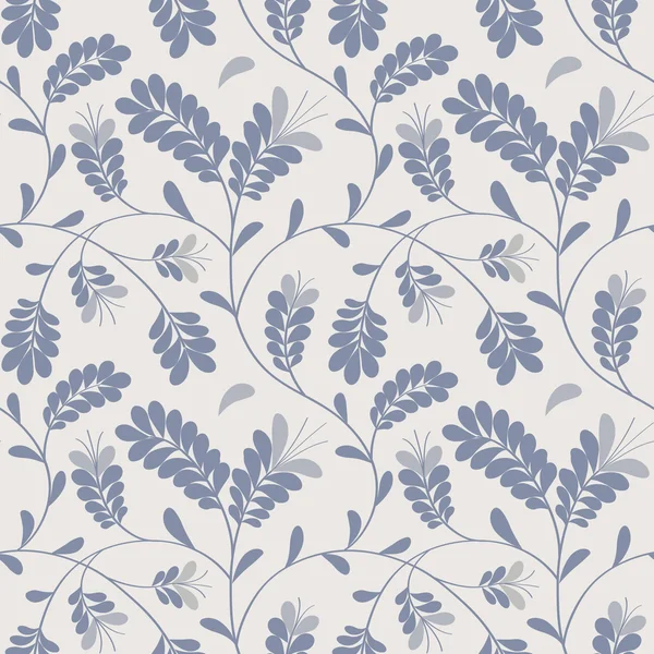 Patrón floral sin costura azul — Vector de stock