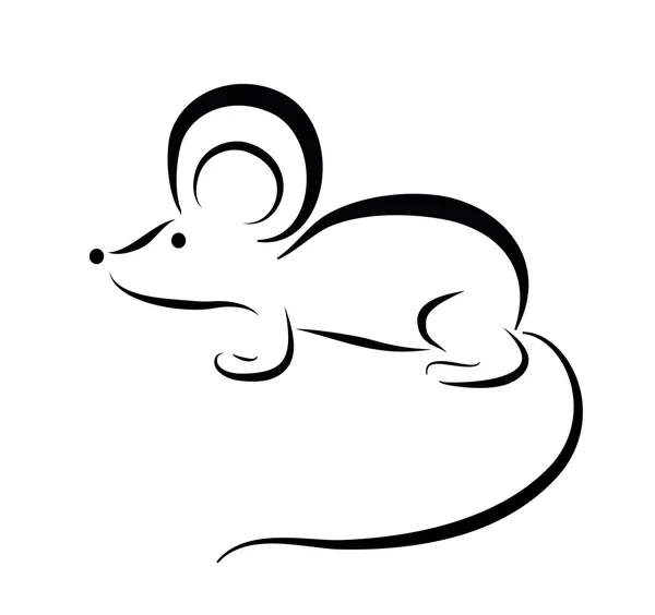 Μελάνι χαριτωμένο ποντίκι — Διανυσματικό Αρχείο