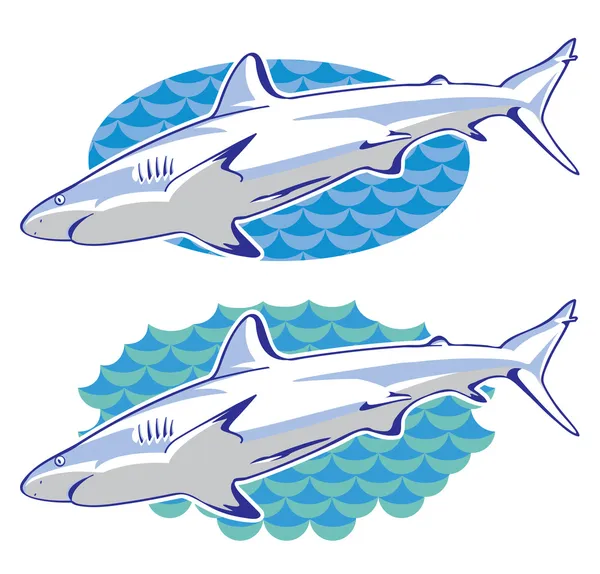 Disegno di uno squalo — Vettoriale Stock