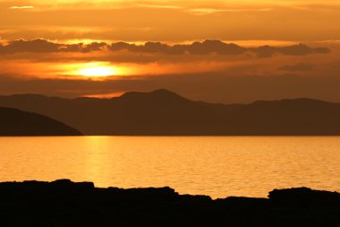 Sunset at Lake Turkana, Kenya clipart