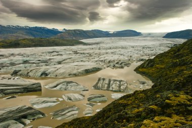 Görünümü görkemli buzul vatnajokull, İzlanda