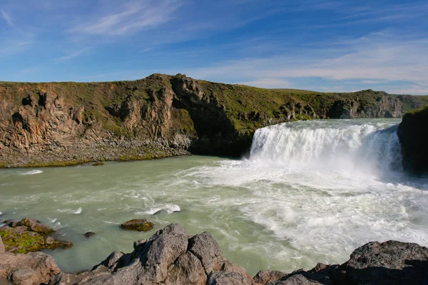 Vista paisagem da famosa cachoeira Godafoss na Islândia Fotografias De Stock Royalty-Free