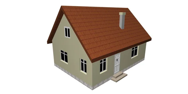 stock image 3D house on white background