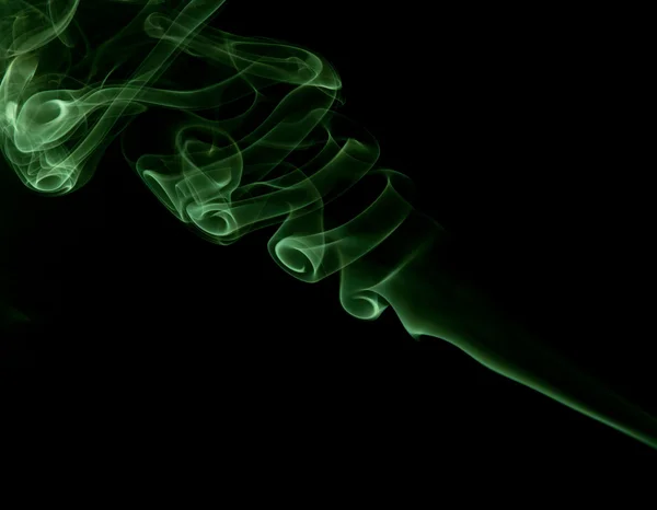 Zelený kouř abstrakt — Stock fotografie