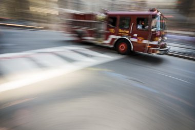 Boston yangın kamyon yüksek hızlı