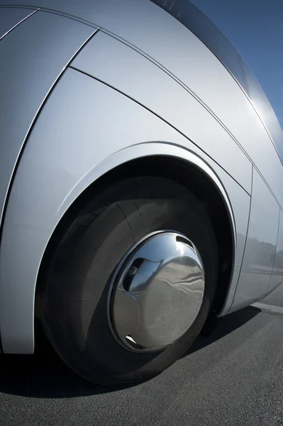 Big wheel op een bus Stockfoto