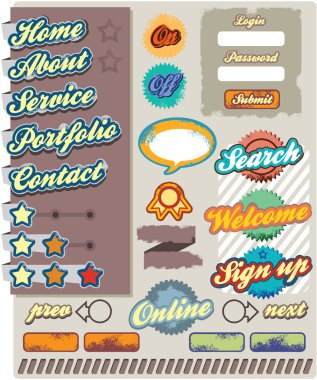 Retro web elemanları