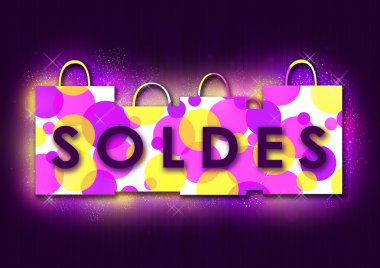 soldes. Menekşe illüstrasyon