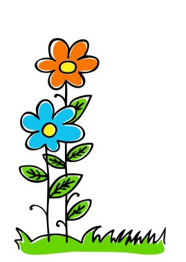 Two flowers. clipart